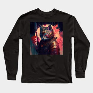 Enter the future with a feline samurai twist - Feline Fashionista #7 Long Sleeve T-Shirt